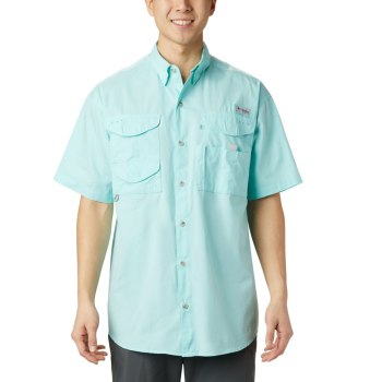 Columbia PFG Bonehead Short Sleeve Big, Camisa Azules Claro Para Hombre | 532049-HFZ